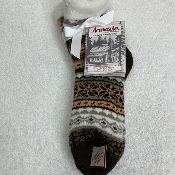 Hue Geo Stripe Boot Socks 2 pair, Aromasoles Double Layer, Sherpa Socks O/S NWT - Picture 10 of 14